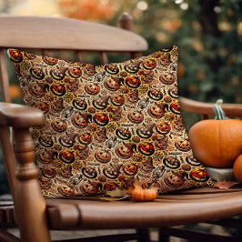 Halloween önskemål orange brun snyggt kudde