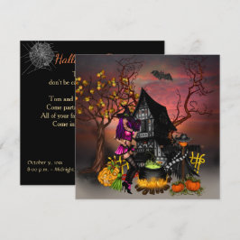 Halloween Open House Costume Party Inbjudningar