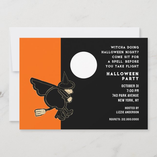 Halloween öppen hus inbjudan (Framsida)