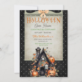 Halloween Öppet Hus Spöklik Höst Pumpa Inbjudningar