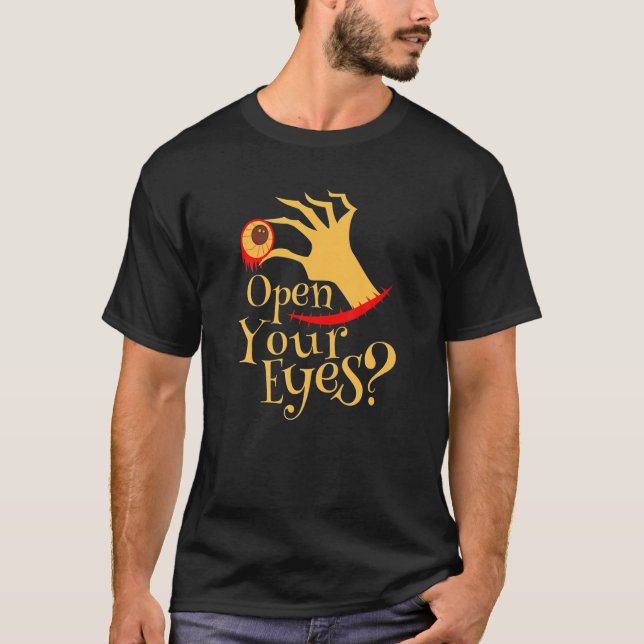 Halloween Öppna din Ögon-scary Eyeball-kostym T Shirt (Framsida)
