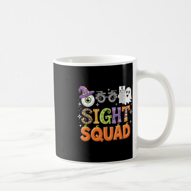 Halloween Optometrist Sight Squad Shirt Optometry Kaffemugg (Höger)