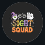 Halloween Optometrist Sight Squad Shirt Optometry Runt Klistermärke<br><div class="desc">Halloween Optometrist Sight Squad Shirt Optometry Öga Doktor</div>