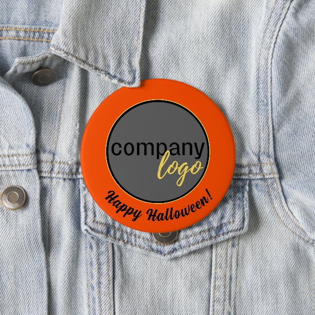 HALLOWEEN ORANGE BLACK Business LOGOTYP COMPANY Knapp (In Situ)