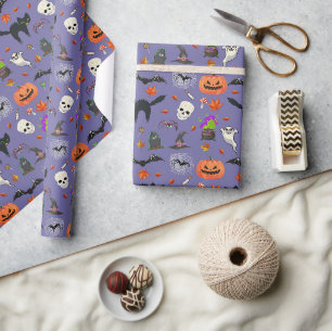 Halloween Orange Black Presentpapper