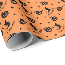 Halloween Orange Black Spooky Pumpkin Witch