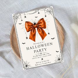Halloween Orange Bow Inbjudan Mall