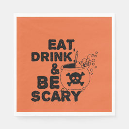 Halloween Orange Eat Drink Pappersservett