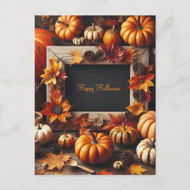 Halloween Orange Frame Vykort (Framsida)