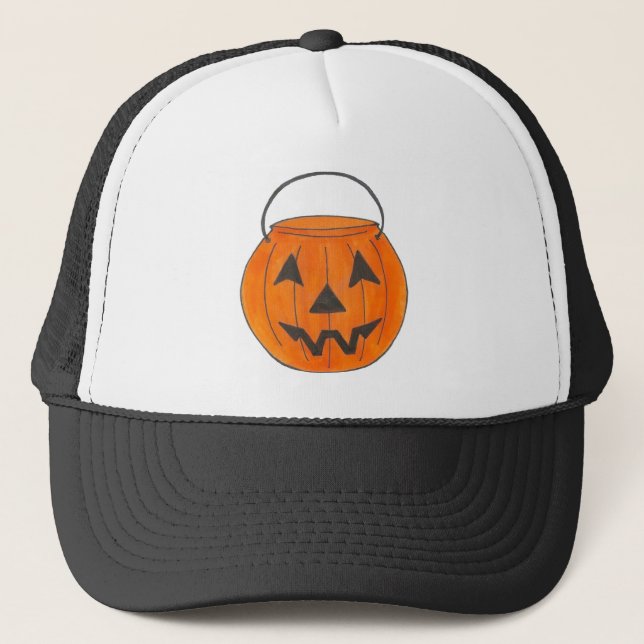 Halloween Orange Jack o'Lantern Pumpkin Carving Keps (Framsida)