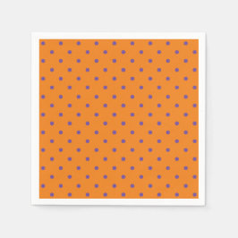 Halloween orange & lila polka dots söt papper pappersservett