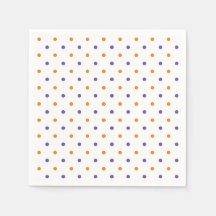 Halloween orange lila white polka dots papper