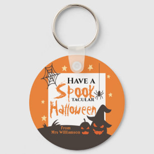 Halloween-Orange med talakulära inslag Nyckelring