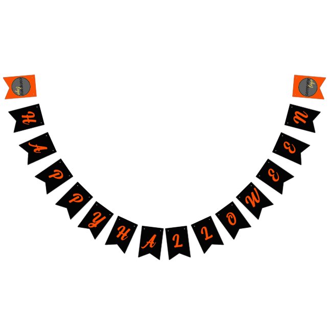 HALLOWEEN ORANGE OCH BLACK BUSINESS COMPANY LOGOTY VIMPLAR (Alla)