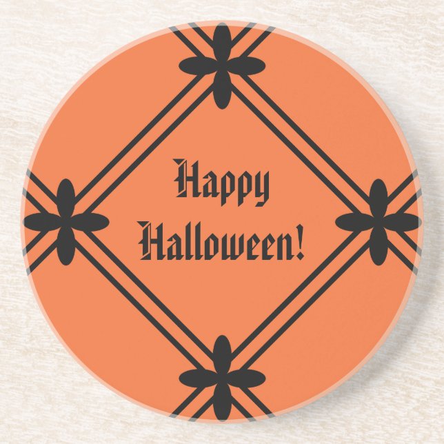 Halloween Orange och Black Mönster Underlägg (Framsidan)