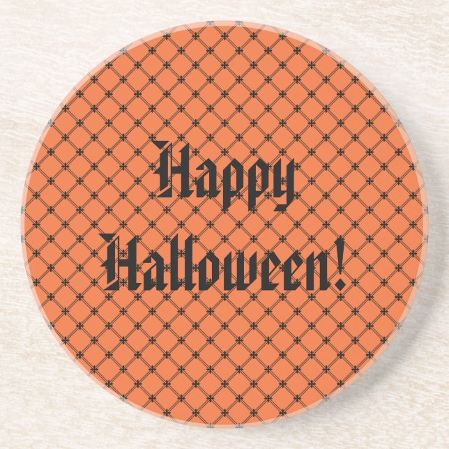 Halloween Orange och Black Mönster Underlägg (Framsidan)