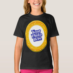 Halloween-Orange och Gult med ditt foto T Shirt