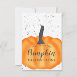 Halloween-orange pumpa med ritning inbjudningar