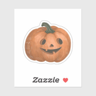 Halloween-Orange Pumpkin-dekal, handrita Klistermärken
