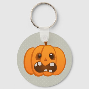 Halloween Orange Pumpkin Jack-o'-lantern Nyckelring