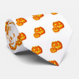 Halloween Orange Pumpkin Mönster Neck Tie Slips