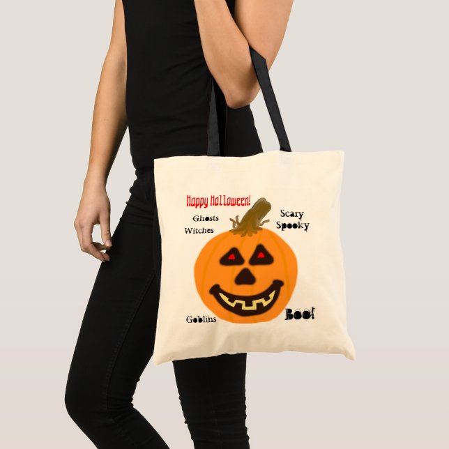 Halloween Orange Pumpkin Tygkasse (Framsida (produkt))