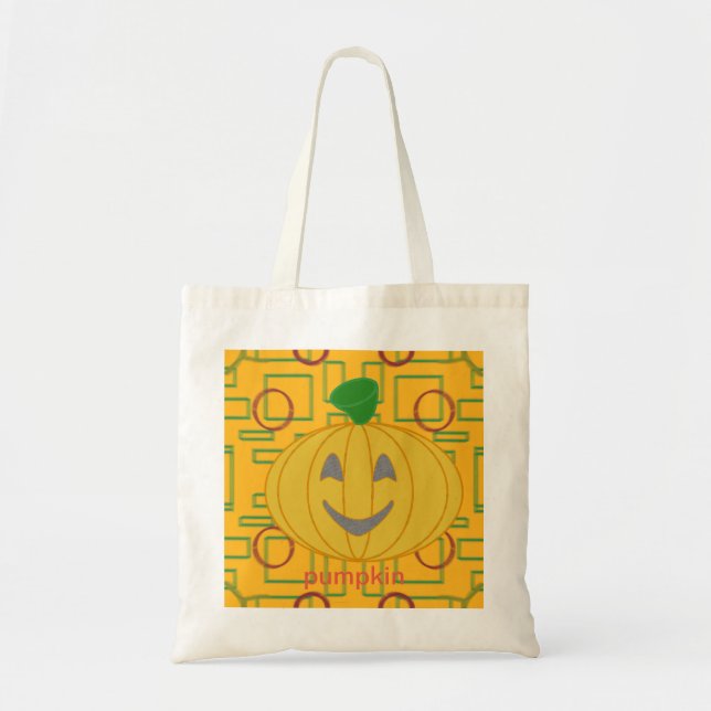 Halloween Orange Pumpkin Tygkasse (Framsidan)