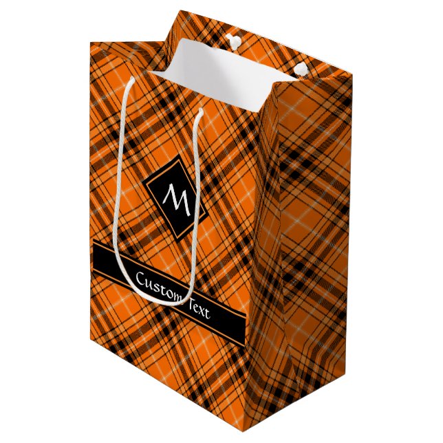 Halloween Orange Tartan (Framsidan Vinklad)