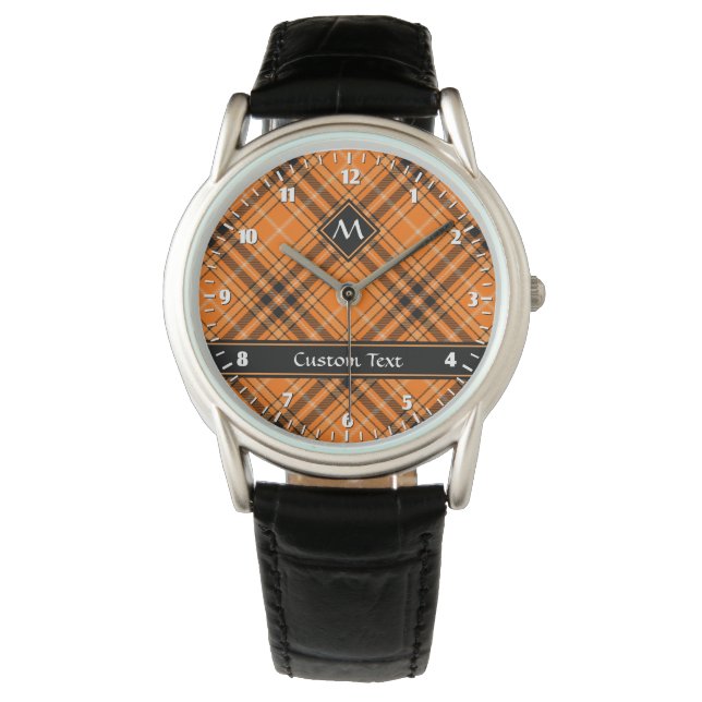 Halloween Orange Tartan Armbandsur (Framsida)