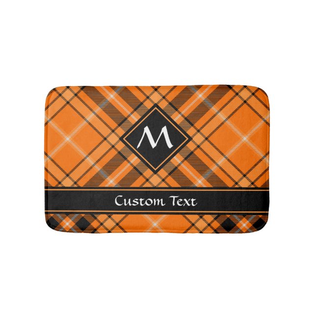 Halloween Orange Tartan Badrumsmatta (Framsidan)