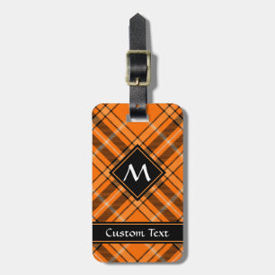 Halloween Orange Tartan Bagagebricka