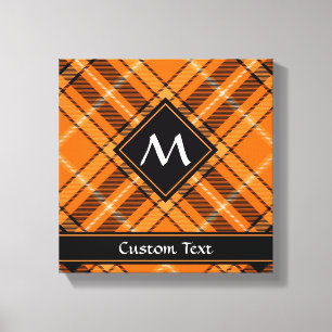 Halloween Orange Tartan Canvastryck