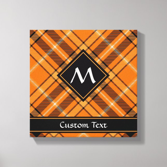 Halloween Orange Tartan Canvastryck (Framsida)