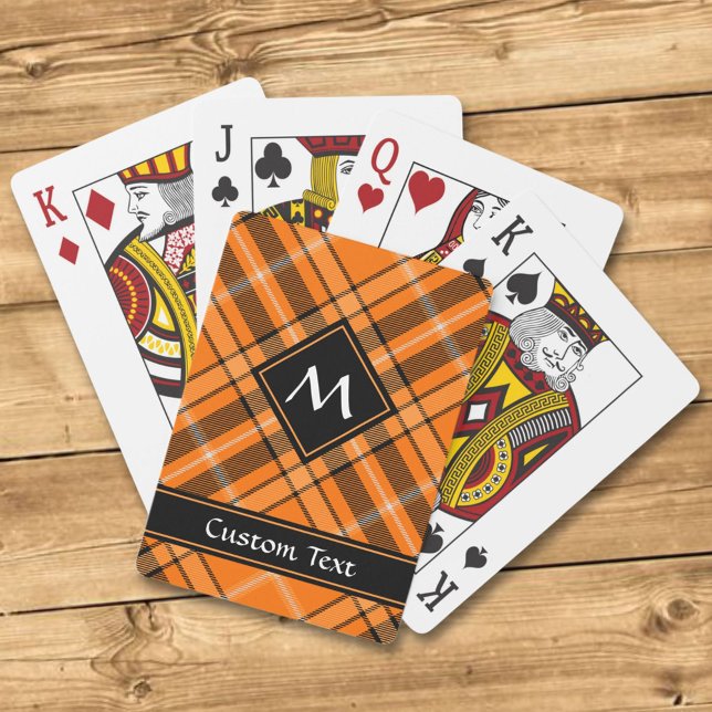 Halloween Orange Tartan Casinokort (Skapare uppladdad)