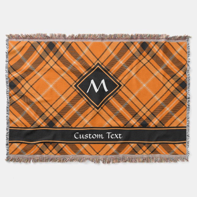 Halloween Orange Tartan Filt (Framsidan)