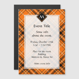 Halloween Orange Tartan-inbjudan