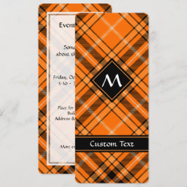 Halloween Orange Tartan Inbjudningar