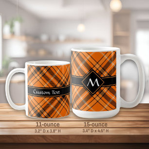 Halloween Orange Tartan Kaffemugg