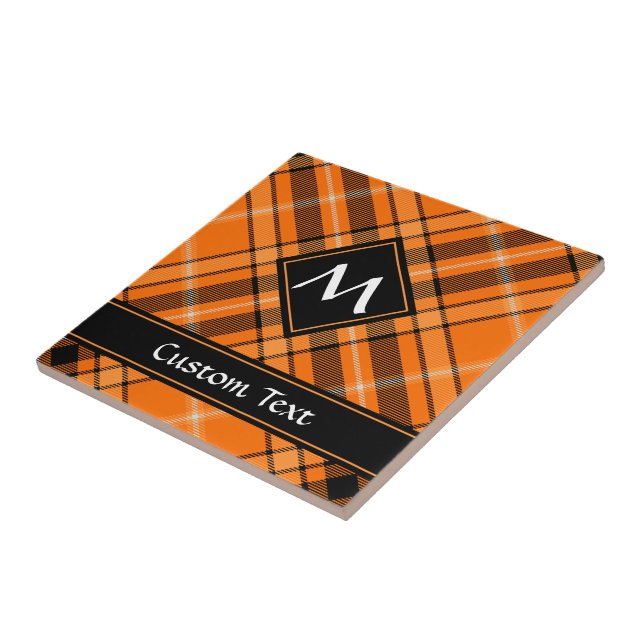 Halloween Orange Tartan Kakelplatta (Sidan)