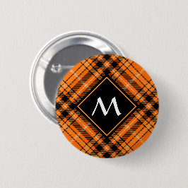 Halloween Orange Tartan Knapp