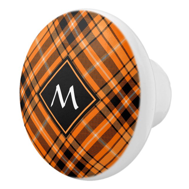 Halloween Orange Tartan Knopp (Höger)