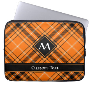 Halloween Orange Tartan Laptop Fodral