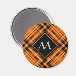 Halloween Orange Tartan Magnet