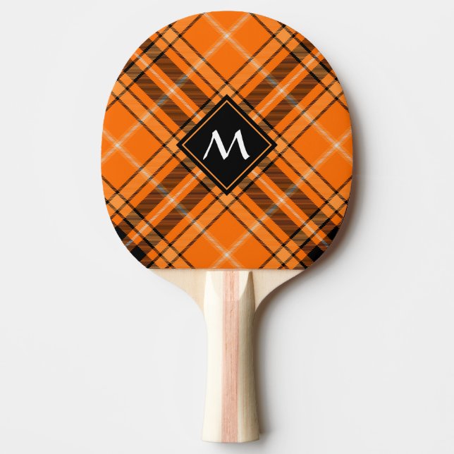 Halloween Orange Tartan Pingisracket (Framsidan)