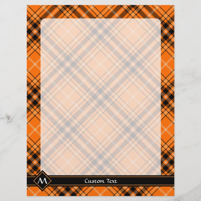 Halloween Orange Tartan Reklamblad (Framsidan)