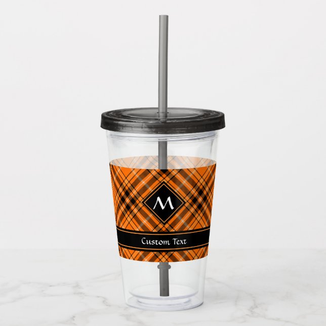 Halloween Orange Tartan Take Away Mugg (Framsida)