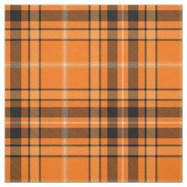 Halloween Orange Tartan Tyg