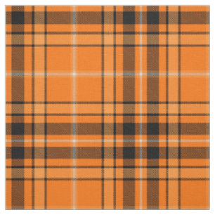 Halloween Orange Tartan Tyg