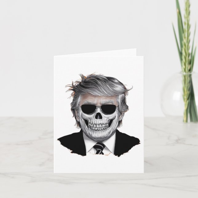 Halloween Orange Trump American Horror Party Costu Kort (Framsida)