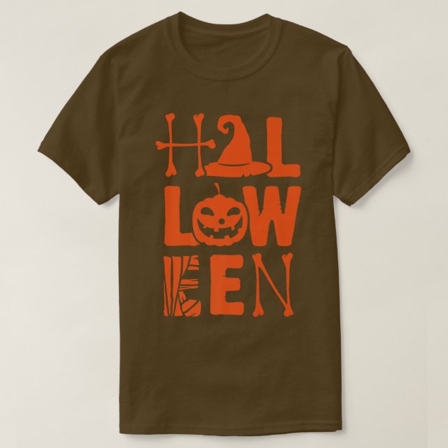 Halloween Ord Art T Shirt (Design framsida)